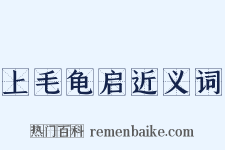 上毛龟启近义词是什么意思的图片